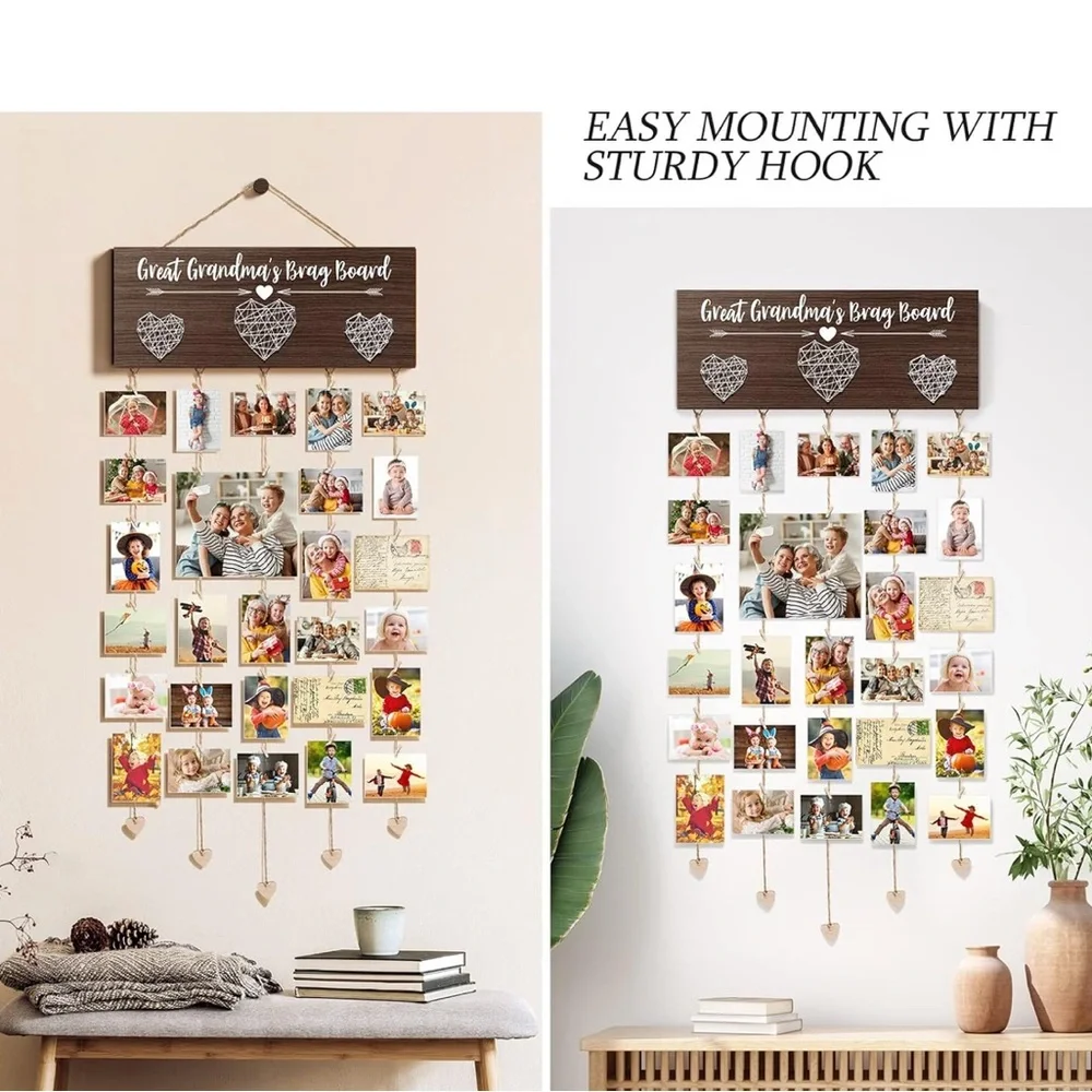 Wooden Great Grandma Brag Board‎ with Heart Design